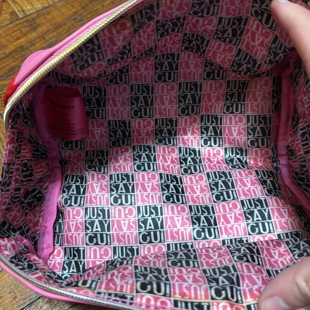 3/$18 Pink and Red Juicy Couture OUI Women's cosmetic Bag with tag